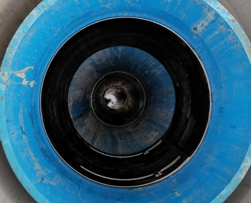 mit va manschette sanierte rohrverbindung